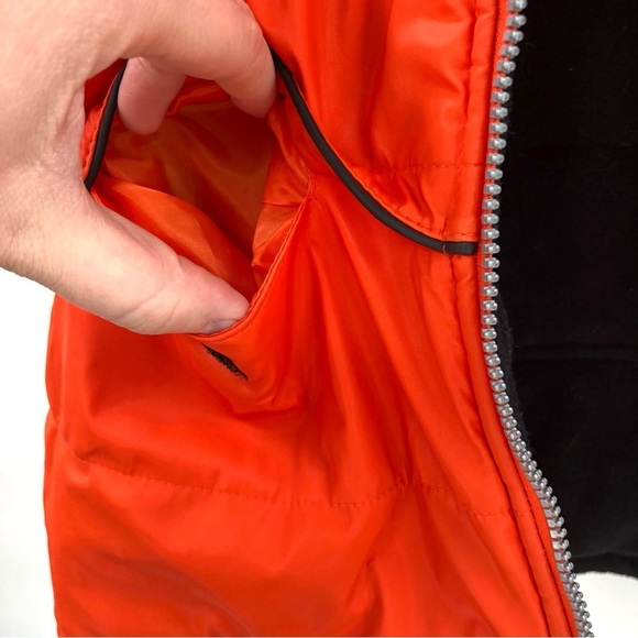 HARLEY DAVIDSON Vest M 10-12 Motorcycle Orange Black Reversible Pockets Kids Boy - Picture 10 of 11